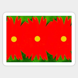 Red Flowers Sticker